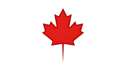 Fototapeta premium Canadian maple leaf icon national symbol of canada