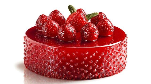 Strawberry  luk chup  inspired  birthday cake