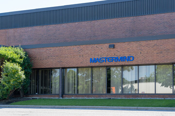 Obraz premium Scarborough, Toronto, Canada - June 27, 2026: Mastermind Toys Head Office on Milner Ave in Scarborough, Toronto, Canada. Mastermind Toys is a Canadian toy store chain. 