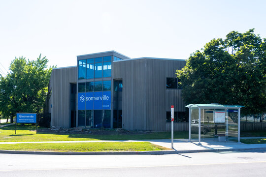 Scarborough, Toronto, Canada  - June 27, 2026: Headquarters of Somerville Merchandising on Finch Avenue East, Scarborough, Toronto, ON, Canada. Somerville Merchandising is a North American retail disp