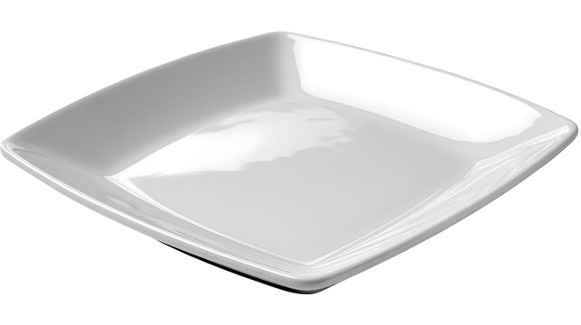 Empty disposable styrofoam food tray and plate isolated on white background clean blank plastic dishware container for meal packaging
