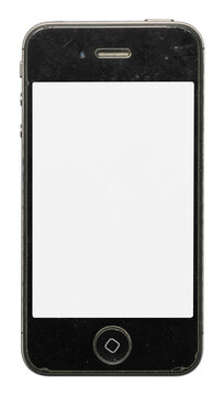 Vintage mobile phone iPhone 4  frame. png isolated on transparent background