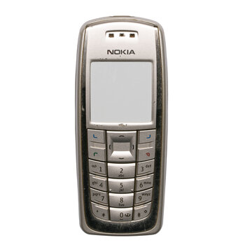 Antique mobile phone Nokia mini frame. png isolated on transparent background