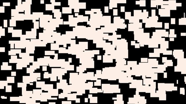 Distorted geometric shapes fade in and fade out video transition animation