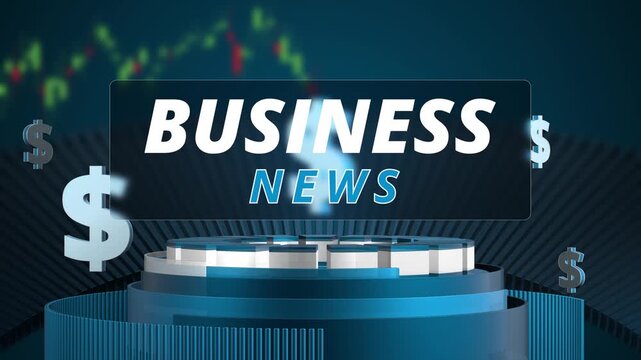 Business News Broadcast Opener Intro Animation in 4K tosca