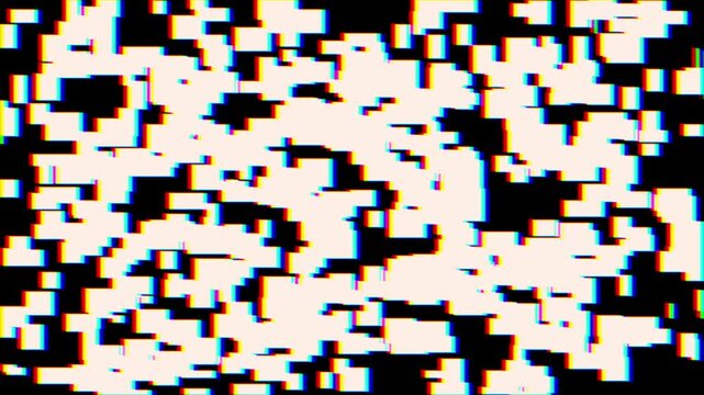 Distorted geometric shapes fade in and fade out video transition animation