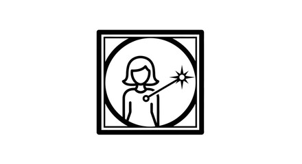 Fototapeta premium Woman with Sparkle Symbolizing Creativity, Inspiration, and New Ideas