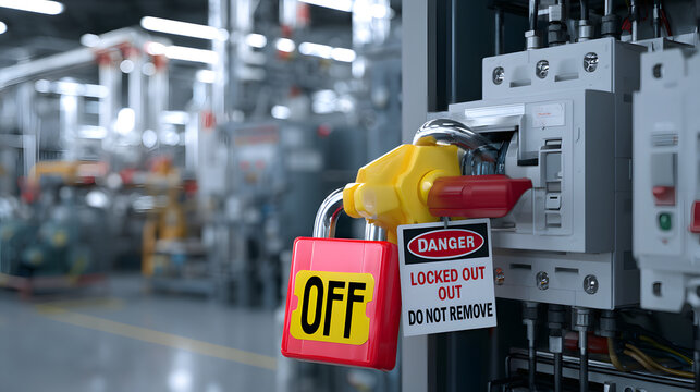 Lockout Tagout LOTO Electrical Isolation Device with Safety Padlock | Industrial Workplace Safety