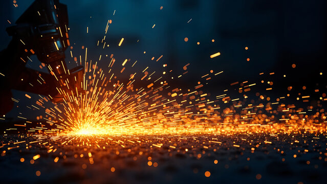 The brilliant sparks of welding metal blades, the bursts of firework petards, and the trails of comets. The vivid, sparking light of an electric circular saw, a flying asteroid set against a black