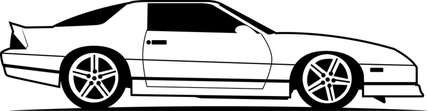1986 American V8 Muscle Sports Car PNG