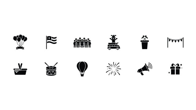 Black icons of celebration