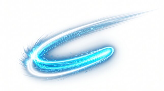 Glowing blue light trail effect with speed motion lines abstract lighttrail movement futuristic speedline lightspeed electric particle background technology visualization bluelight