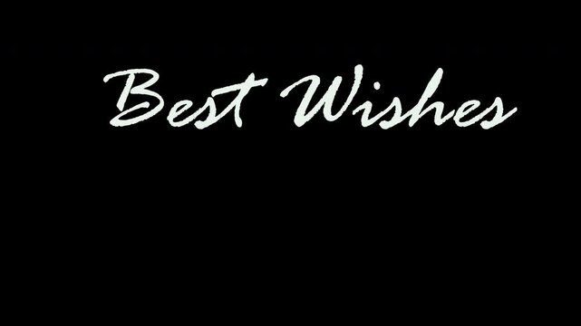 Black background with white 'Best Wishes Mom!' text in various cursive styles and colors