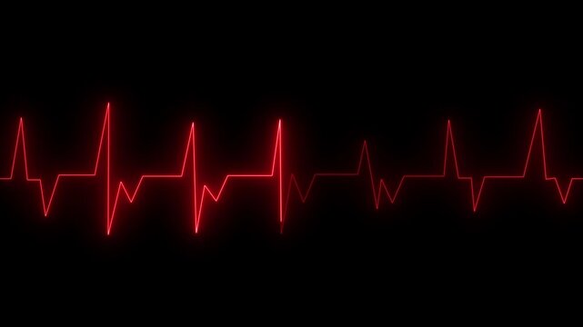 Abstract heartbeat and pulse rate animation.