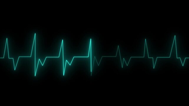 Abstract heartbeat and pulse rate animation.