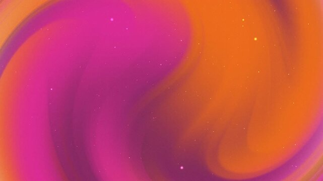 A dynamic abstract background featuring swirling vibrant colors of pink and orange, interspersed with subtle glittering particles. This looping animation is perfect for modern design projects.