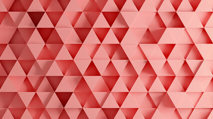 Obraz premium 3D background with Salmon Pink triangle pattern. 3d triangle pattern with different depths. pattern 3d of triangle shape background
