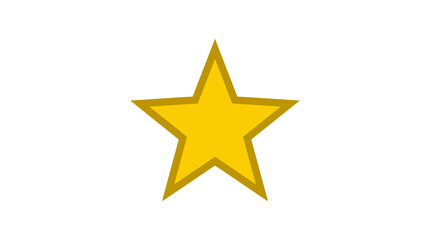 Fototapeta premium A simple golden star shape isolated on a clean white background