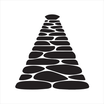 stone path walkway icon vector illustration.