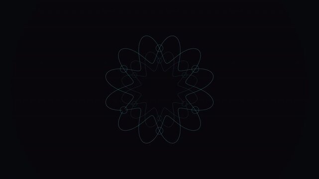 Hypnotic seamless loop of a glowing blue celtic knot sacred-geometry pattern breathing in radial symmetry with deep cinematic detail. Ideal for chakra activation, sound bath. 4K UHD.