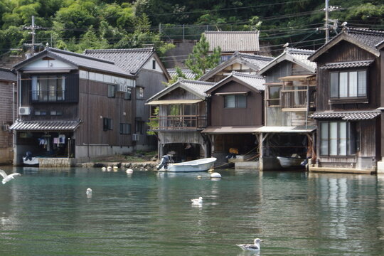 丹後半島の風景　伊根の舟屋