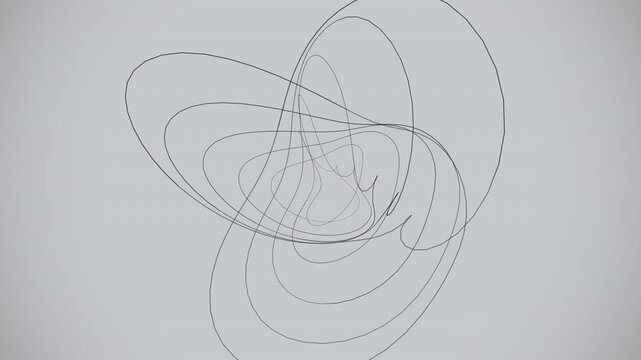 Hypnotic seamless loop of a glowing chrome torus knot morphing through an abstract topology field with deep cinematic detail. Ideal for music video, projection mapping. 4K UHD.