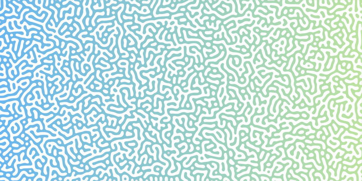 Abstract truing organic wallpaper Turing reaction diffusion monochrome seamless pattern with chaotic motion. Generative algorithm psychedelic background. Reaction-diffusion or truing pattern formation