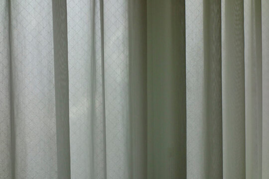 静寂なホテルルーム白い背景のカーテン