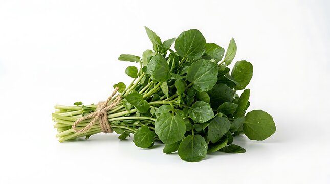 Fresh green broccoli with yellow stems isolated.