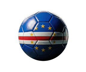 Naklejka premium soccer ball with cape verde flag