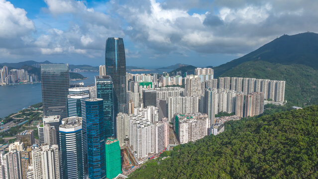 June 20 2026 hk. Quarry Bay Skyline Over Victoria Harbour View