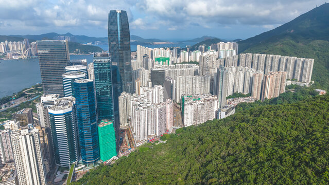 June 20 2026 hk. Quarry Bay Skyline Over Victoria Harbour View