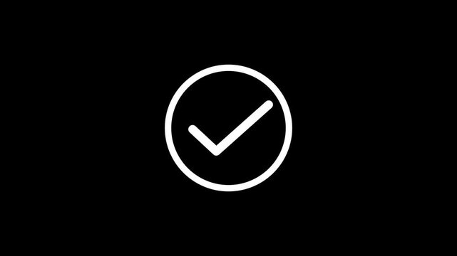 Simple white loading circle icon with a gap on a solid black background representing progress and waiting status for digital user interface design elements