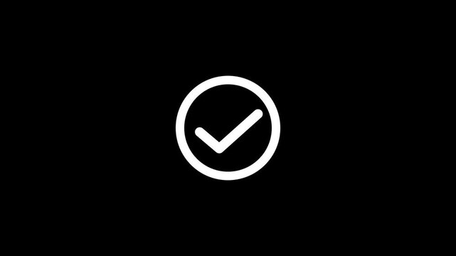 Simple white circular clock icon with one hand pointing to the left on a solid black background