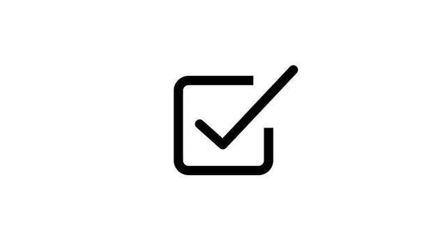 Minimalist square icon with a diagonal line inside representing a simple abstract geometric shape for modern user interface design and digital web application graphic elements