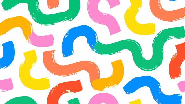 Multicolor pi symbol pattern with brushstroke texture on white background