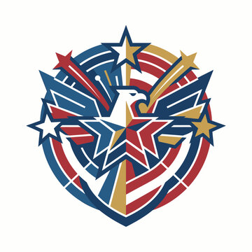 Peace Symbol with American Flag and United Kingdom Union Jack Patriotic Vector Illustration Featuring USA UK Stars Red White and Blue Icon Banner for Independence Day