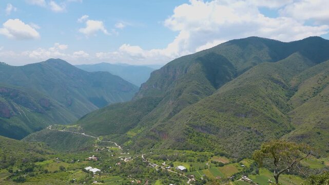 Queretaro Sierra Gorda Mountain Valley Scenic Overlook 