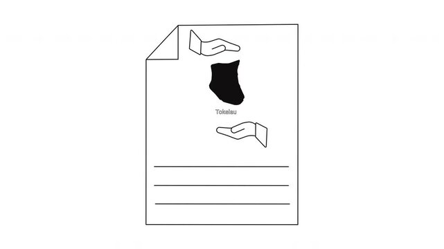 Simple illustration of a sock being held by hands.