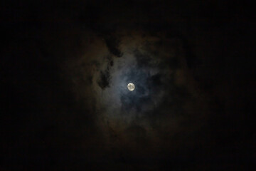 moon at sunset at night © ric
