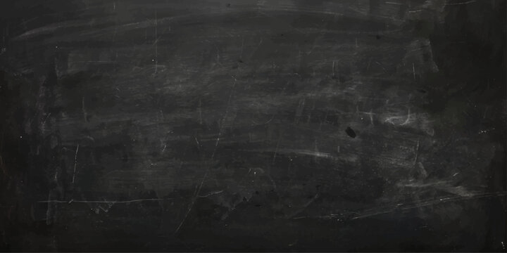 Grunge dark blackboard texture with chalk dust, vintage empty chalkboard surface, blank classroom board background with rough concrete wall style backdrop
