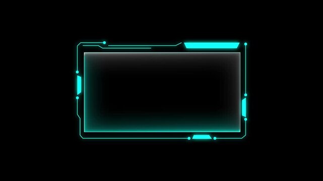Technical hud frame element for digital interface display systems. Structured screen layout designed for data panels. Futuristic interface frame built for modern technology presentation.