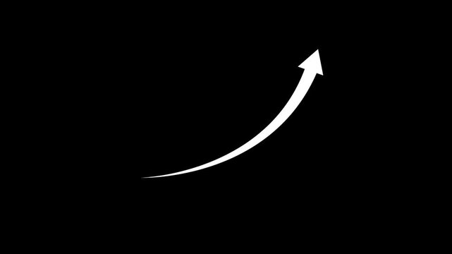 Rising upward arrow symbol growth and positive trend. Directional arrow indicates progress, goals, and financial improvement. Upward movement icon fits strategy, success, and analytics visuals.