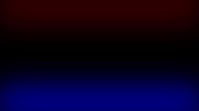 Flicking light background. Emergency siren lights flashing in a night disaster scene. Red and blue warning strobes loop on a black background. Police and ambulance alarm conveys urgent response.