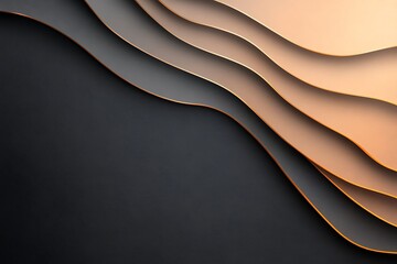 Obraz premium Elegant wavy paper cutouts