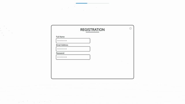 A person fills out a registration form on a document with lines.