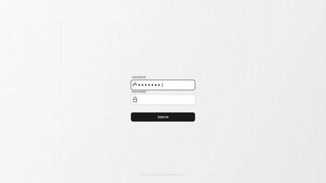 A person logs in to a secure website on a computer screen.