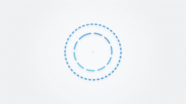 A blue dotted circle is drawn on a white background