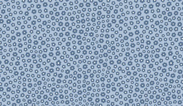 Detailed microscopic view of blue floral pattern with small repeating star