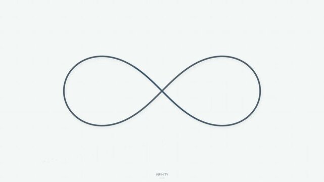 A drawing depicts an infinity symbol on a plain background